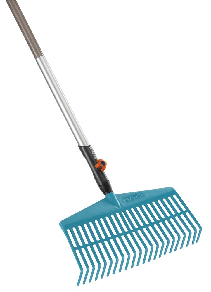 GARDENA Kunststoff-Rechenbesen mit Stiel 43 cm, 22 Zinken