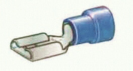 KRISTALL Flachsteckhülsen 6,3 mm Blau
