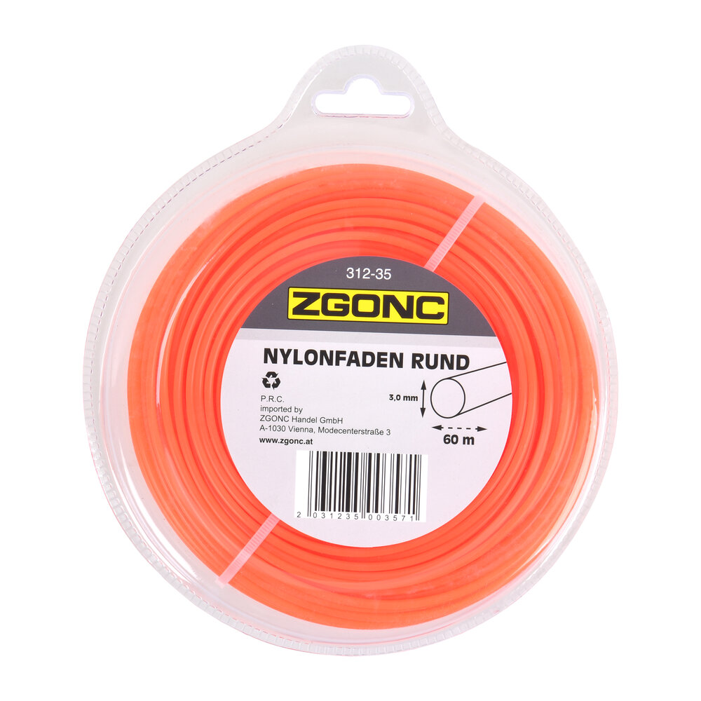 Zgonc 60 m Nylonfaden rund 3,0 mm
