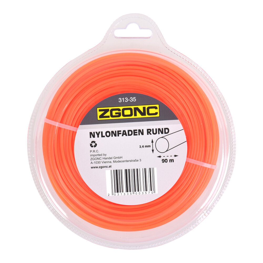 Zgonc 90 m Nylonfaden rund 2,4 mm