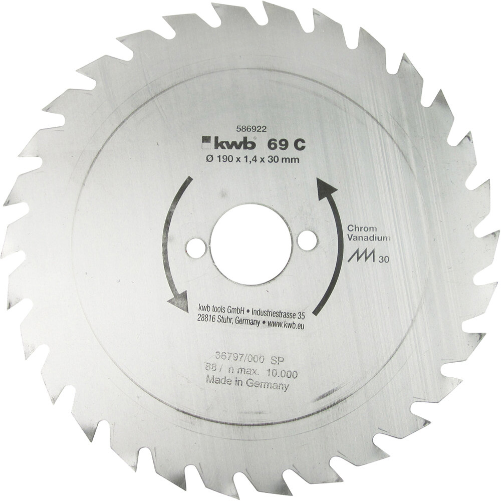 KWB Kombinations-Sägeblatt 190 x 30 mm Ø, 30 Zähne