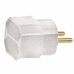 UNITEC Euro-Doppelstecker weiss UNITEC Euro-Doppelstecker weiss
