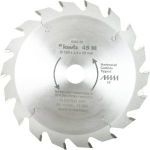 KWB HM-Sägeblatt 160 x 20 mm Ø, 18 Zähne KWB HM-Sägeblatt 160 x 20 mm Ø, 18 Zähne