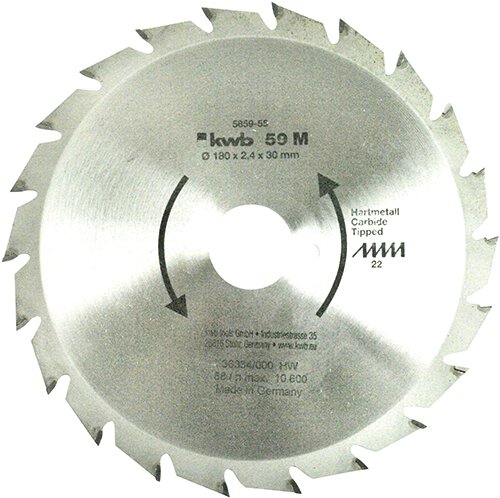 KWB HM-Kreissägeblatt 180 x 30 mm Ø, 24 Zähne