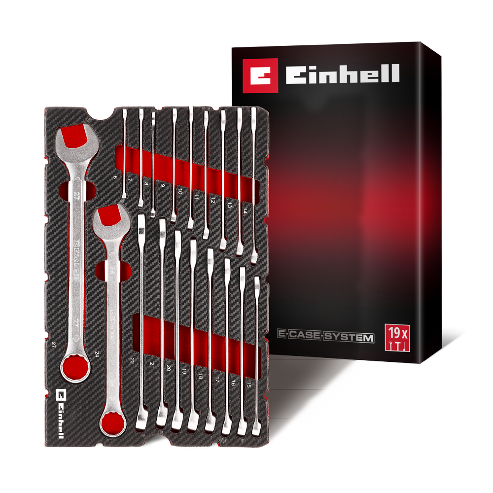 EINHELL Einleger Gabelringschlüssel 19-tlg.