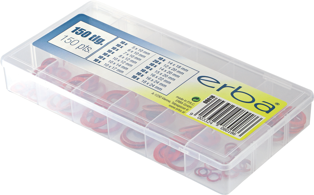 ERBA Fiberdichtungsset 150-tlg.
