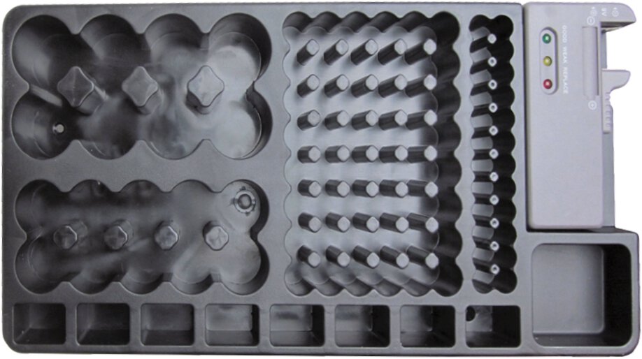 KRAFTBOX PROFESSIONAL 2-in-1-Batterie-Organizer & Tester