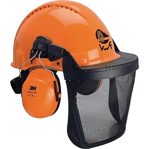 3M Waldarbeiterkombination G3000M, orange, UV-stabilisiert, EN 397, EN 352-3, SNR 28 dB, Gesichtsschutz Nylongitter