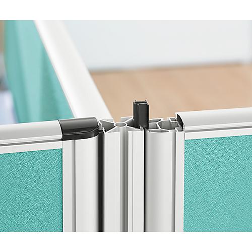 4 x 90° Winkelverkettung Schallschutz System 40, für Stellwandhöhe 1200 mm