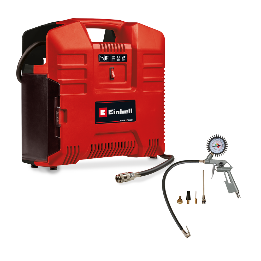 EINHELL Akku-Koffer-Kompressor TE-AC 36/8 Li OF Set-Solo