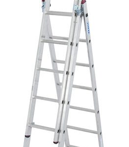 KRAUSE Alu-Kombileiter 3 x 11 Sprossen