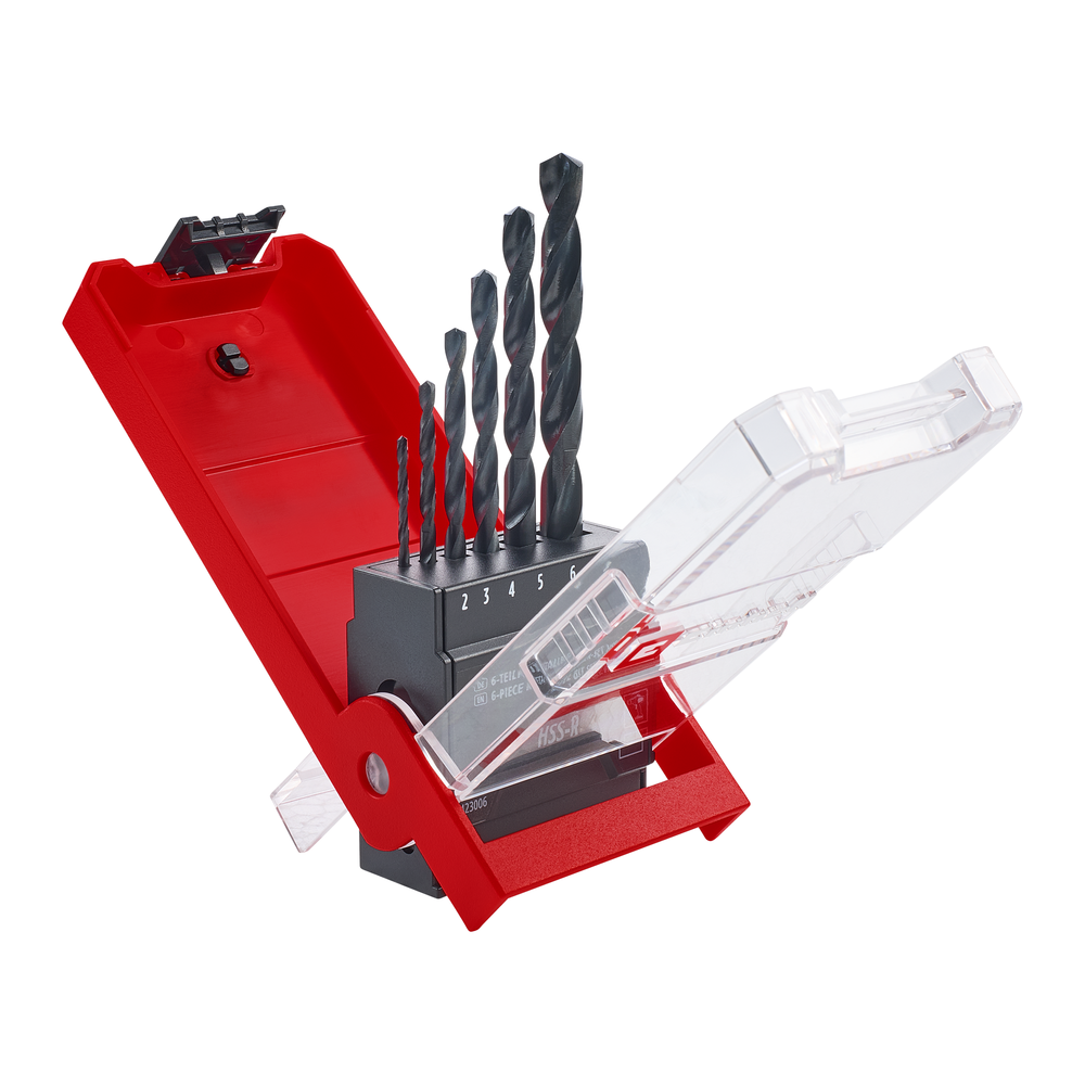 EINHELL HSS-R Metallbohrer-Kassette, schwarz brüniert, 6-tlg., Ø 2 - 8 mm