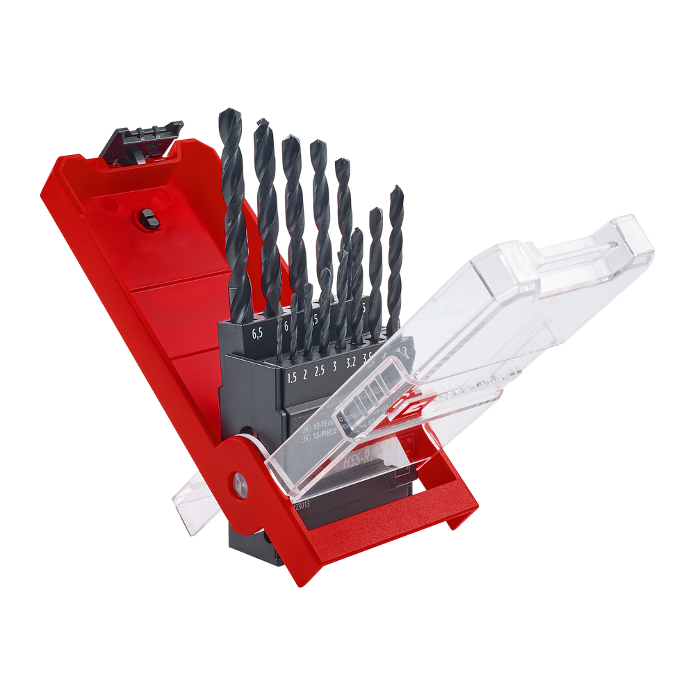 EINHELL HSS-R Metallbohrer-Kassette, schwarz brüniert, 13-tlg., Ø 1,5 - 6,5 mm