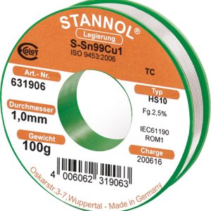 STANNOL Elektroniklötdraht 1 mm 100 g STANNOL Elektroniklötdraht 1 mm 100 g