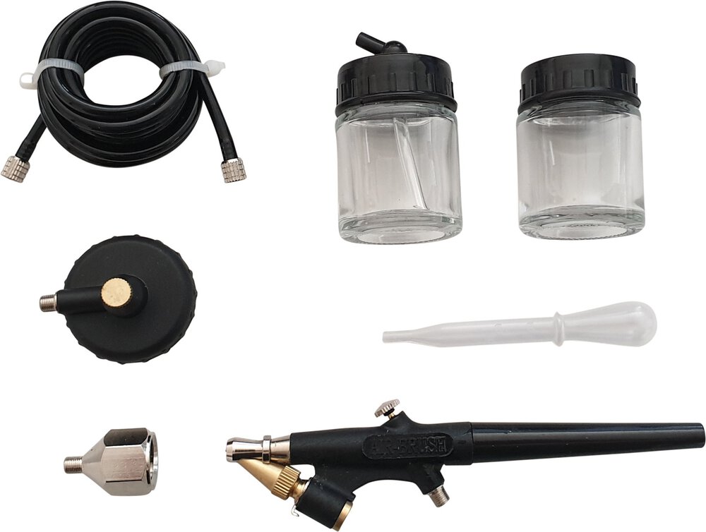 KRAFTBOX PROFESSIONAL Druckluft-Air-Brush-Set 8-tlg.