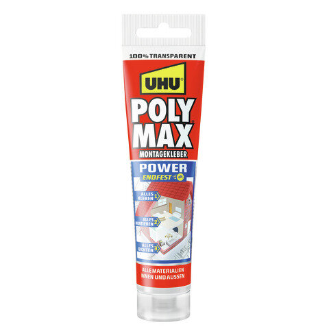 UHU Poly Max Montagekleber POWER transparent 115 g