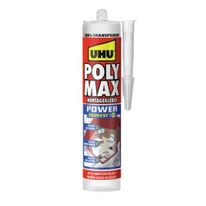 UHU Poly Max Montagekleber POWER transparent 300 g UHU Poly Max Montagekleber POWER transparent 300 g