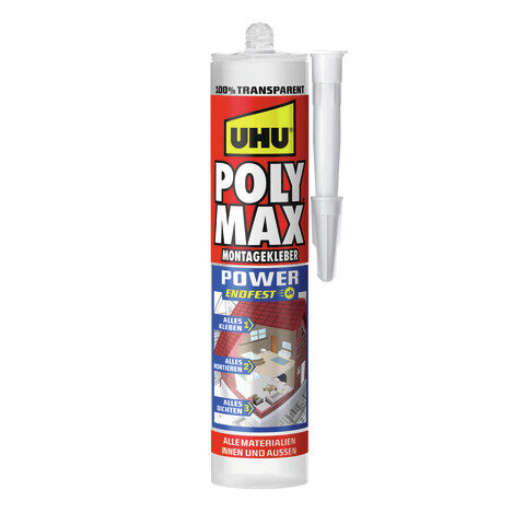 UHU Poly Max Montagekleber POWER transparent 300 g