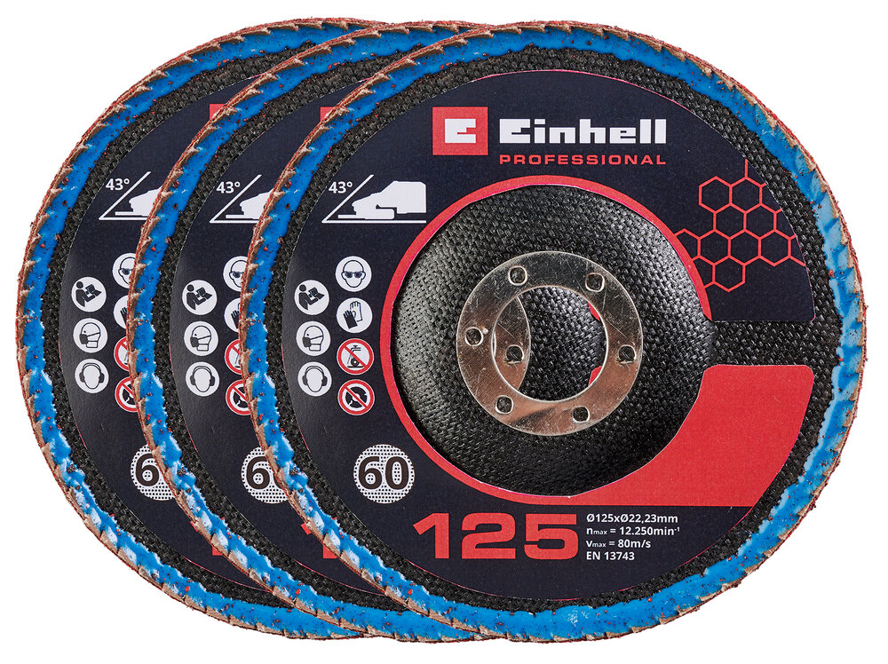 EINHELL 3 Fächerscheiben gebogen 125 mm