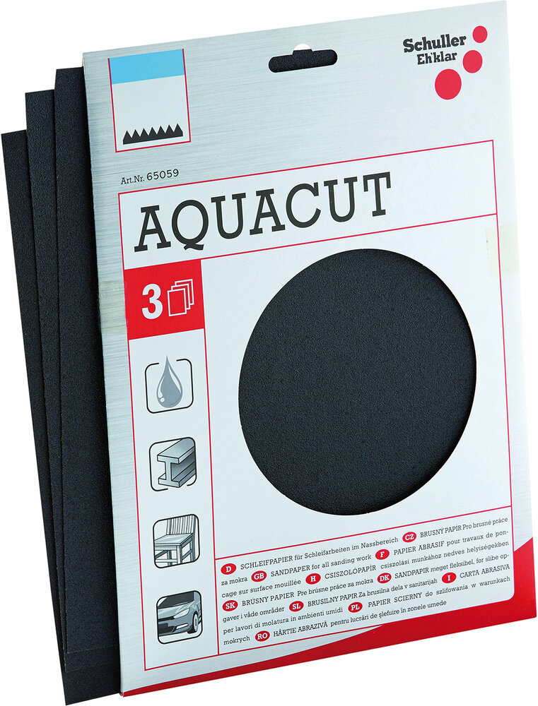 SCHULLER Eh'klar 3x Wasserschleifpapier 230 x 280 mm K120