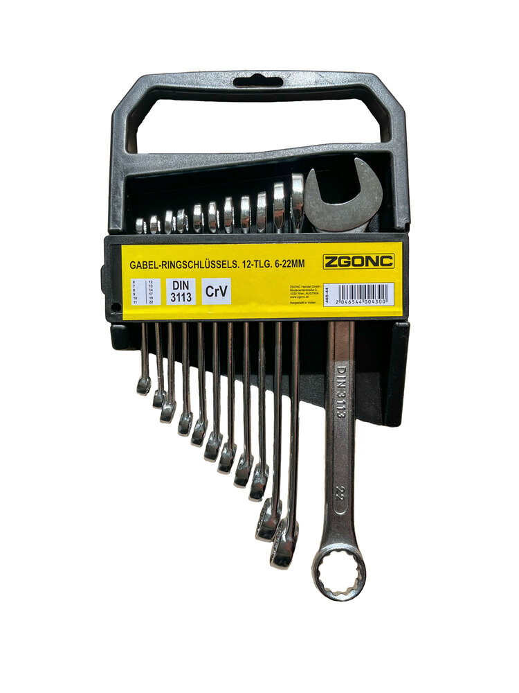 Zgonc Gabel-Ringschlüsselsatz 12-tlg. 6-22 mm