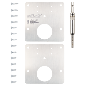 WOLFCRAFT Reparaturset für Topfscharniere – Türseite, 17-tlg. WOLFCRAFT Reparaturset für Topfscharniere – Türseite, 17-tlg.