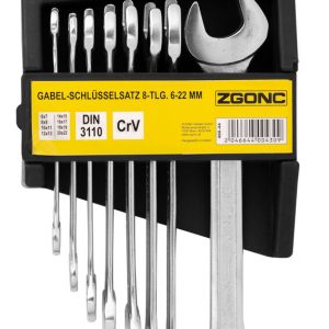 Zgonc Gabel-Schlüsselsatz 8-tlg. 6-22 mm Zgonc Gabel-Schlüsselsatz 8-tlg. 6-22 mm