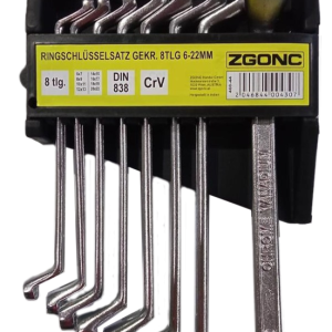Zgonc Ringschlüsselsatz gekröpft 8-tlg. 6-22 mm Zgonc Ringschlüsselsatz gekröpft 8-tlg. 6-22 mm