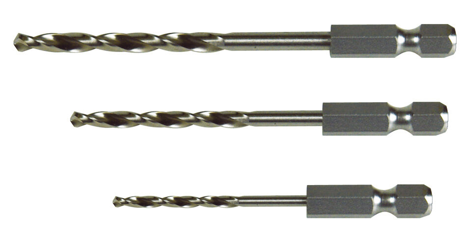 ALPEN HSS-Spiralbohrer-Satz 3-tlg. mit Bit-Aufnahme