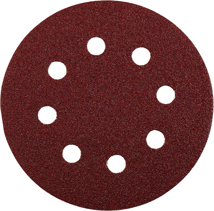 KWB QUICK-STICK Schleifscheiben, HOLZ & METALL, Edelkorund, Ø 125 mm, gelocht, K 80