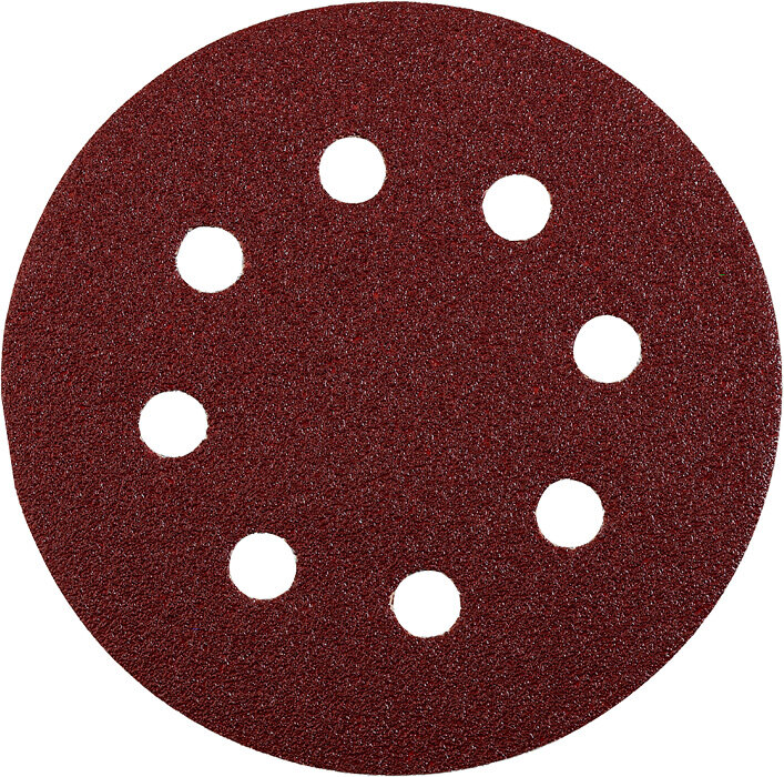 KWB 5 QUICK-STICK Schleifscheiben Ø 125 mm, gelocht, K 120, HOLZ & METALL, Edelkorund