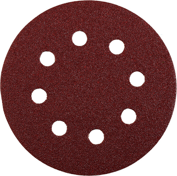 KWB 5 QUICK-STICK Schleifscheiben Ø 125 mm, gelocht, K 320, HOLZ & METALL, Edelkorund