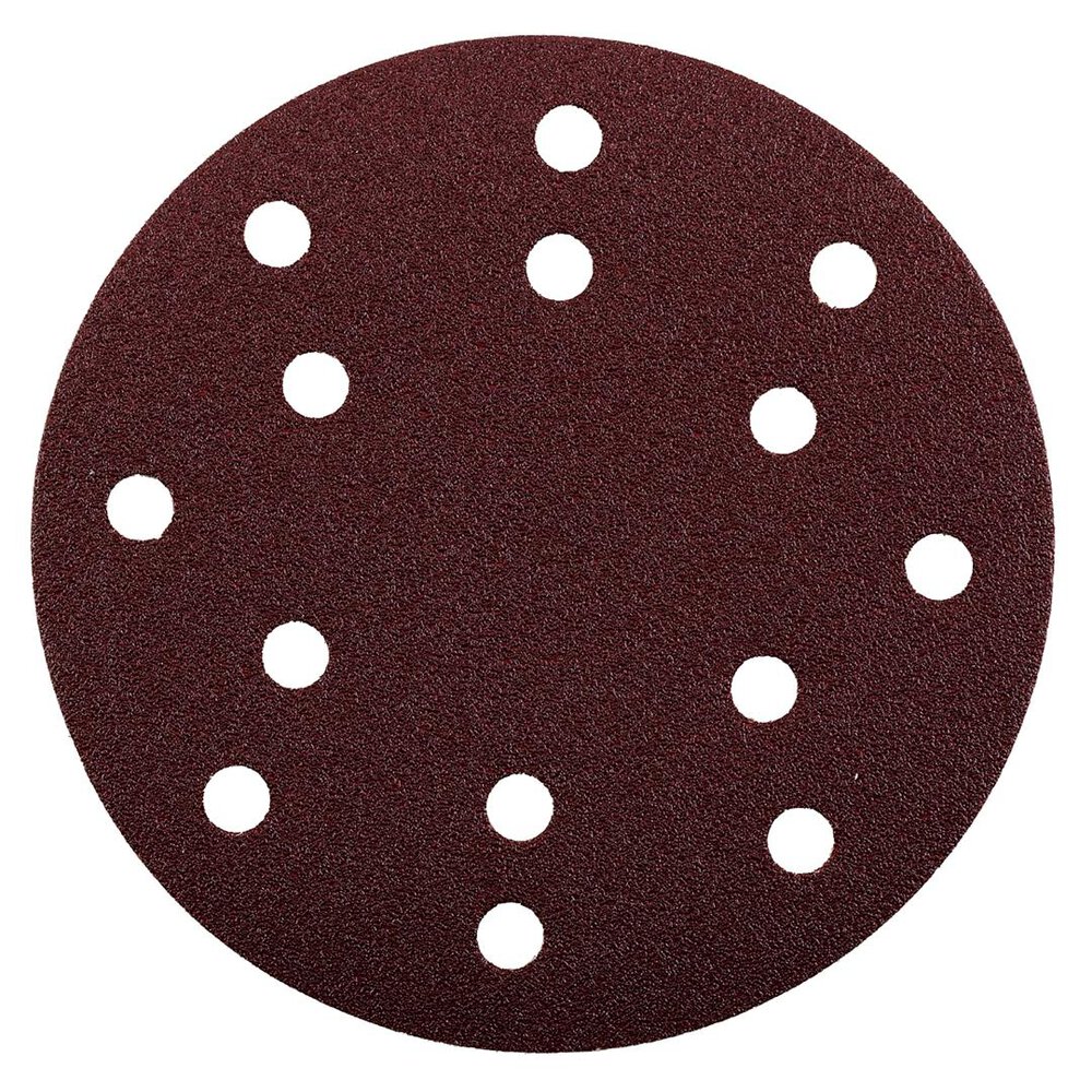 KWB 5 QUICK-STICK Schleifscheiben Ø 150 mm, gelocht, K 320, HOLZ & METALL, Edelkorund