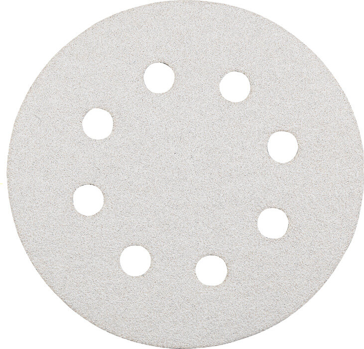 KWB 5 QUICK-STICK Schleifscheiben Ø 125 mm, gelocht, K 60, HOLZ & LACK, Silberschliff