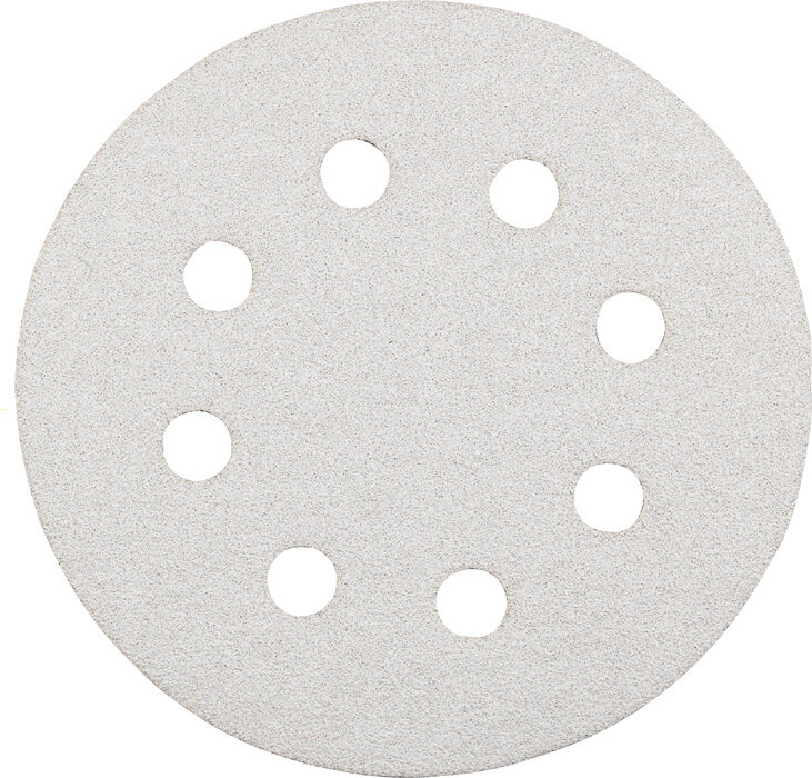 KWB 5 QUICK-STICK Schleifscheiben Ø 125 mm, gelocht, K 80, HOLZ & LACK, Silberschliff