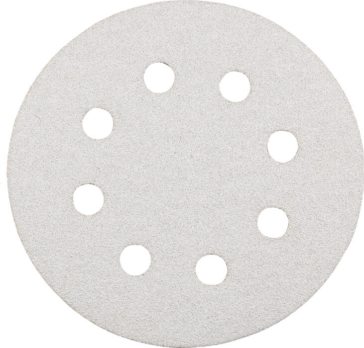 KWB 5 QUICK-STICK Schleifscheiben Ø 125 mm, gelocht, K 120, HOLZ & LACK, Silberschliff