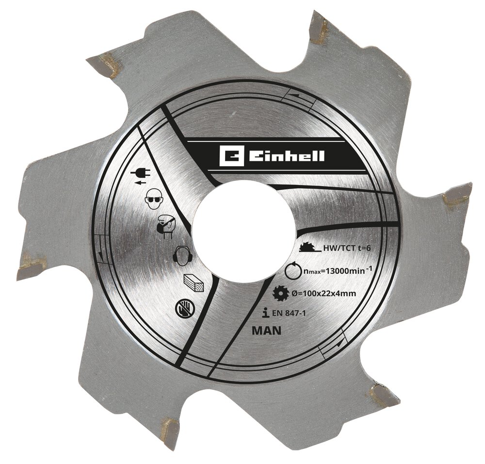 EINHELL Flachdübelfräsen-Zubehör Fräserblatt 100x22x4,0 mm 6Z.