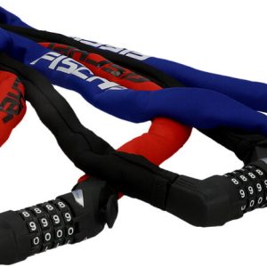 FISCHER FAHRRAD Kettenschloss Neopren 130cm 6mm Zahlen FISCHER FAHRRAD Kettenschloss Neopren 130cm 6mm Zahlen