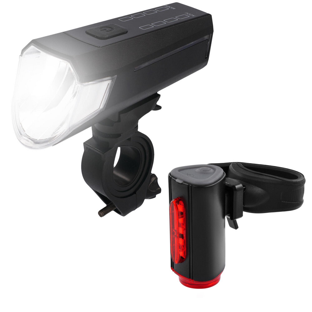 FISCHER FAHRRAD LED-Akku Bel.-Set TWIN-80/40/20/Sensor