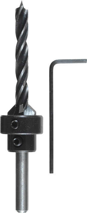 KWB Holzspiralbohrer-Set ø 3 mm mit Aufstecksenker und Tiefenstop 3-tlg.