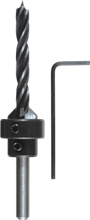 KWB Holzspiralbohrer-Set ø 4 mm mit Aufstecksenker und Tiefenstop 3-tlg.