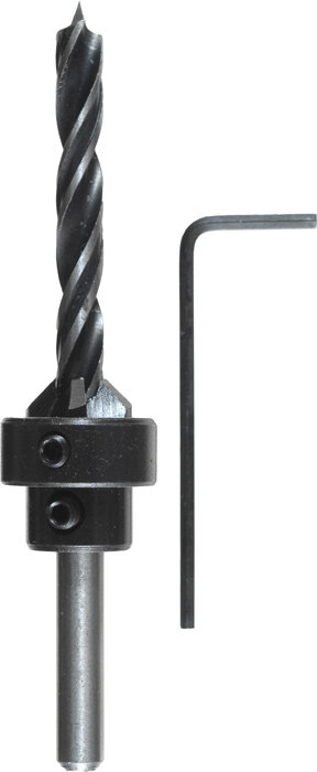 KWB Holzspiralbohrer-Set ø 6 mm mit Aufstecksenker und Tiefenstop 3-tlg.