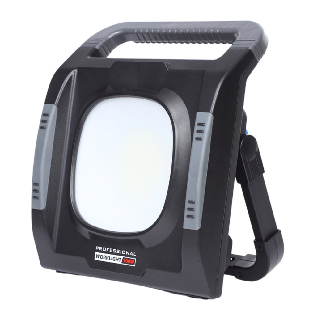 ERBA LED-Baustrahler 100 W + 2x Steckdose