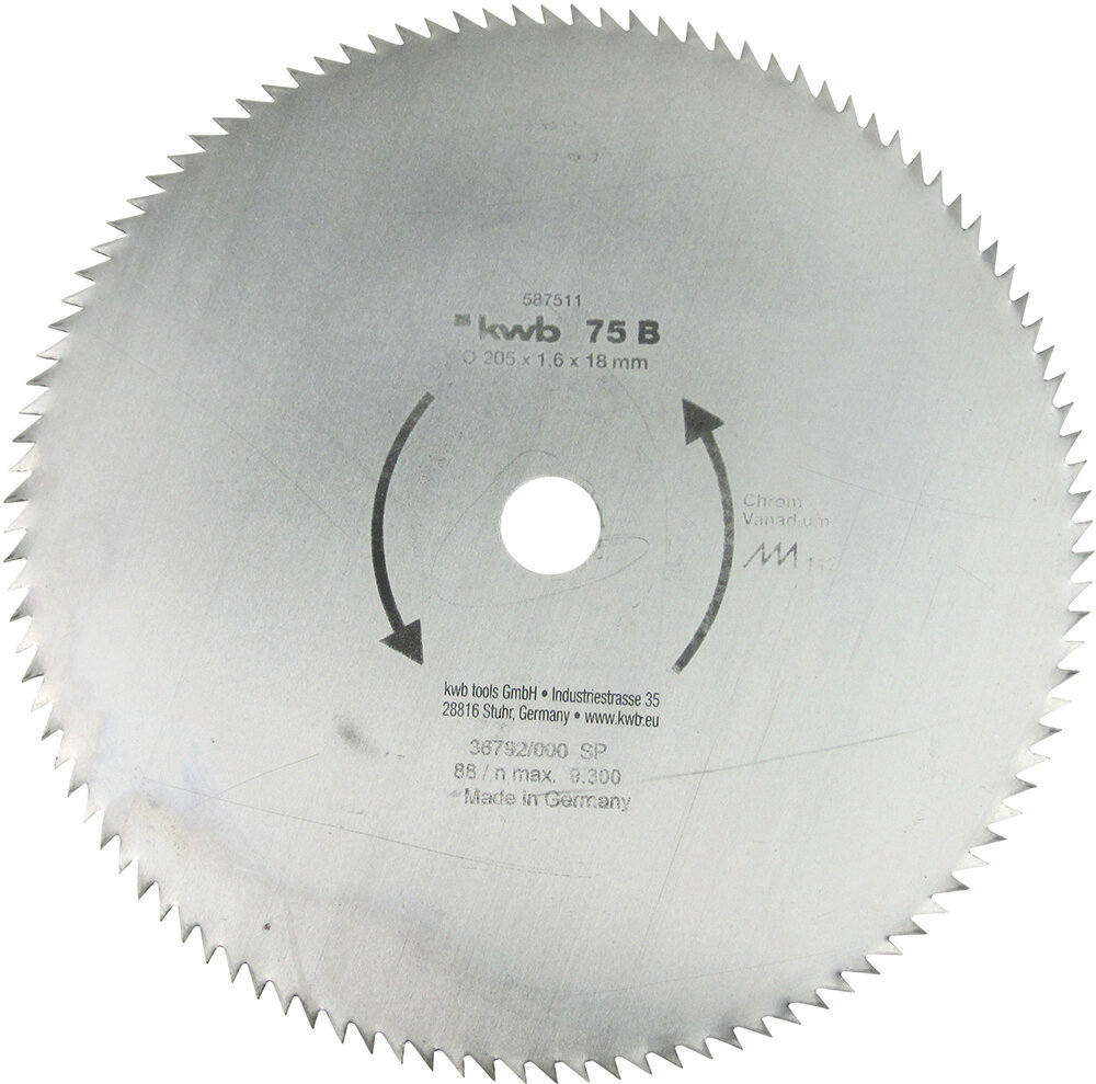 KWB Kreissägeblatt 205 x 18 mm Ø, 112 Zähne