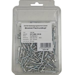 FEIFAR 100 Blindnieten 4,8 x 8 mm FEIFAR 100 Blindnieten 4,8 x 8 mm