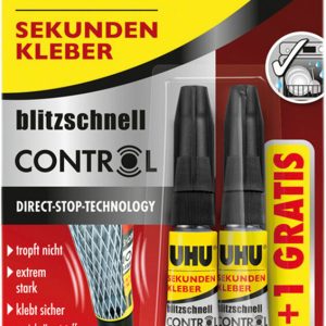 UHU Sekundenkleber Control 3 g 1+1 GRATIS UHU Sekundenkleber Control 3 g 1+1 GRATIS