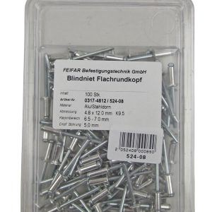 FEIFAR 100 Blindnieten 4,8 x 12,0 mm FEIFAR 100 Blindnieten 4,8 x 12,0 mm