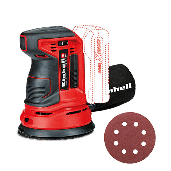 EINHELL Akku-Exzenterschleifer TE-RS 18 Li Solo, Power X-Change