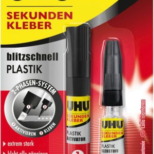 UHU Sekundenkleber Plastik 2g + 3 ml UHU Sekundenkleber Plastik 2g + 3 ml