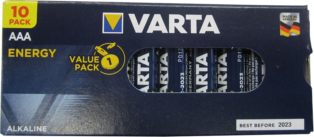 VARTA 10 Batterien Energy Micro AAA